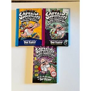 Set of three Captain Underpants Books by Dav Pilkey